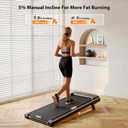 Walking Pad Treadmill with Incline, Under Desk Treadmill for Home/Office with 250 lbs Weight Capacity, 2.5HP Low Noise Walking Pad, Remote Control, LED Display