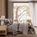 Eddie Bauer - King Quilt Set, Naturally Soft Cotton Bedding w/a Lightweight Feel for All-Year Comfort, Reversible w/Matching Pillowcases, 3 Piece Bed Set (Antique Brown)