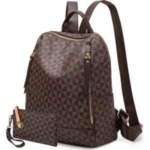 Womens Backpack Purse Leather Anti-theft Large Fashion Designer Travel Backpack Bag Men's Backpack Shoulder Bags, A-brown