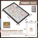 Cinnvoice Trading Cards Display Frame Sports Card Display Case Cards Collector Frame Wall Mount for Baseball Basketball Football(16 Grids)