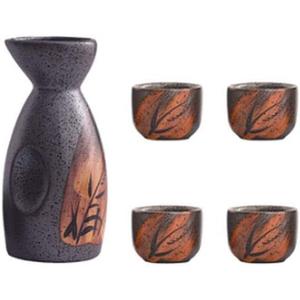 Maya Star Japanese Sake Set Sake Cup Set Traditional Hand Painted Design Porcelain Pottery Ceramic Wine Glasses - A07