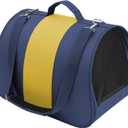 Cat, Dog Carrier for Medium Large Cats Puppies up to 60 Lbs, TSA Airline Approved Carrier Soft Sided, Collapsible Travel Puppy Carrier (Blue and Yellow, Large) (20.3Lx12.7Wx13.5H)