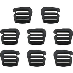 8PCS Black G Shape Plastic Wave Buckle Backpack Strap Hardware Adjustable Outdoor We0bbing Buckle Backpack Buckle for 26mm Width Handbag Webbing and Luggage Strap