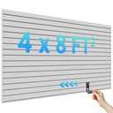 Ezlaino Slatwall Paneling, 48ft AssembledSize, 8Pcs 41ft PVC Wall Panels