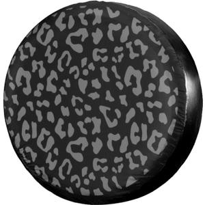 Foruidea Leopard Print Spare Tire Cover Wheel Tire Cover Fit Trailer, RV, SUV and Many Vehicle 18inch