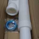 Bathtub Shower Drain Pipe, Low Profile Flat 1 1/2 P Trap Kit Flexible Freestanding Tub Drain for Bath