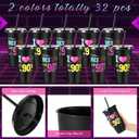 Uiifan 32 Pcs Back to the 90's I Love the 90's Birthday Reusable Cups with Lids and Straws 24 oz Plastic Tumblers Bulk Funny 90s Party Supplies