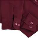 Lilax Boys' Button Down Shirt Solid Long Sleeve Dress Shirt (Red)