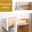 Gobrico 10 Pairs 20-Inch Rear/Side Mount Soft Close Drawer Slides with Brackets, Full Extension 3-Fold Drawer Glides, Ball Bearing Heavy Duty Cabinet Dresser Slides and Glides