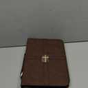 Bible Cover, Discreet & Elegant Bible Case, Brown PU Leather Bible Cover, Cross Design Bible Bags, Strong and Sturdy Book Case, Includes Premium Bookmark (Brown)
