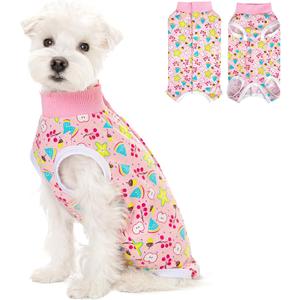Coppthinktu Dog Surgery Recovery Suit for Dogs After Surgery, Dog Onesie Bodysuit Neuter Spay Puppy Suits, Male Female Post-Op Surgery Clothes Wounds E-Collar Cone Alternative Anti Licking