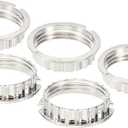 PATIKIL G9 Light Socket Rings, 5 Pack Shade Holder Adapter Alloy Ring Converter Light Holder for 1-1/16" Diameter Table Floor Lamp, Silver Tone