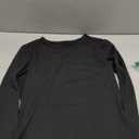 Abardsion Women's Long Sleeve Shirts Spring 2026 Casual Basic Going Out Crop Tops Slim Fit Tight Y2K Clothes Large, Black