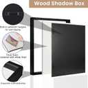 Califortree Large 16x20 Shadow Box Frame with Soft Linen Back - Memory Display Case, Shatterproof Plexiglass, 12 Push Pins Included, Black