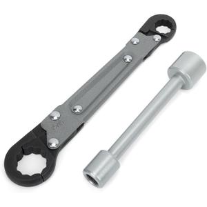 Holdly Plumbing Tools Angle Stop Wrench Kit Adjustable Wrench Professional Plumber Tools for Installing New Compression Angle Stops and Removing Compression Rings-Silver Tool Kit