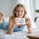 Frameless for iPhone 16 Pro Max Case with Camera Lens Bumper, [Compatible with MagSafe] Transparent Clear Plating Ultra Thin and Shockproof Cover for Girls and Women, Gold