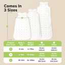 2-Pack Organic Baby Sleep Sacks, 100% Cotton - Soft & Breathable 0.5TOG Baby Wearable Blanket, Toddler Sleeping Sack 0-6 Months, Easy to Wear Transitional Swaddles for Newborns (Ecru, S) (Beige)