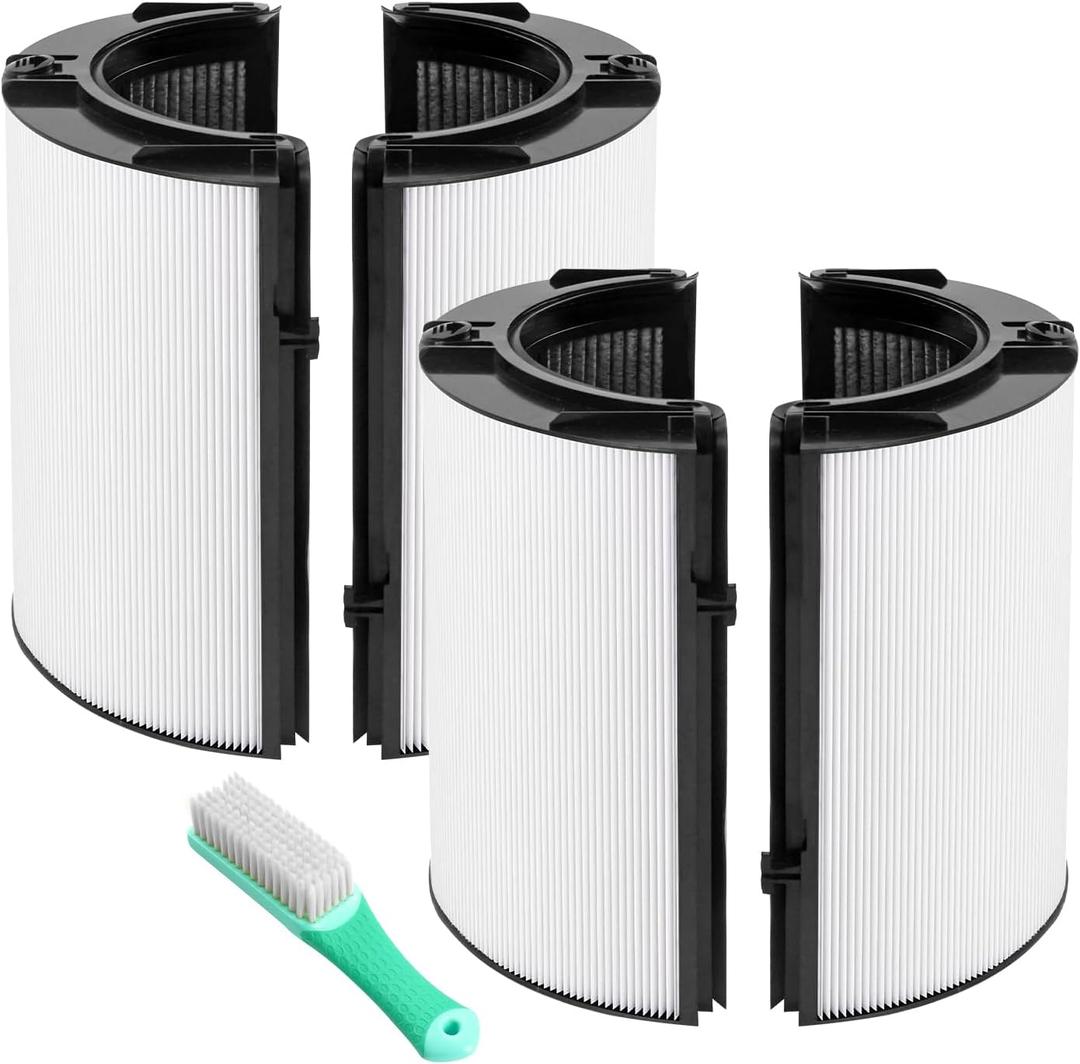 360 Combi Glass Efficient and Activated Carbon Filter Fit For Dyson TP07 HP07 TP10 HP10 TP06 HP06 TP04 HP04 PH01 PH02 PH03 PH04 TP09 HP09 Air Purifier, 2-in-1 Replacement Filter, 2 Pack