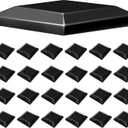 TonGass (24-Pack, Black) True I.D. 6"x6" Wood Fence Post Caps - Wooden Fence Cover Deck Post Cap, Durable Plastic Water-Proof and UV-Proof, Protect Wooden Poles from Cracking and Rotting
