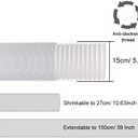 Portable Air Conditioner Window Vent Kit, Adjustable Window Seal with 5.9 Inch Diameter, 59 Inch Length Exhaust Hose for A/C Unit Universal for Sliding Horizontal or Vertical Window