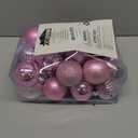 JOIEDOMI 24 Pcs Pink Christmas Balls Ornaments Set, 2.36" Christmas Tree Ornaments Shatterproof, Xmas Balls Hanging Decorations for Tree Wreath Garland Holiday Wedding Indoor Party Decor