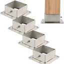 Wealrit 4 Pcs Square Post Bases Stainless Steel Flange Anchor Bases Heavy Duty Post Brackets for Fence Deck Railing Support, 2" x 2"