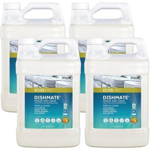 Ecos Dish Soap, Hand Wash, 1 gal, Jug, Liquid, Unscented, Biodegradable, 4 PK PL9721/04-1 Each