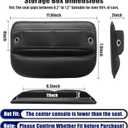 Premium Leather Car Seat Gap Filler Organizer Universal Center Console Organizer with Card Slots for Suv Truck (Black, 2 Pack) Car Seat Storage Box for Phone,Keys,Glasses,Card Car Interior Accessories