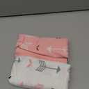 Stretchy Changing Pad Covers BROLEX 2 Pack Jersey Knit Changing Table Covers for Girls Boys,Pink & White Arrow