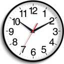Rohioue 16 Inch Wall Clock Modern Battery Operated Silent Non Ticking Large Analog Clock for Living Room Office Home Bedroom Kitchen Bathroom(Black)