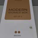 ZICOTO Decorative Storage Boxes with Lids – Set of 2 Beautiful PU Leather Organizer Bins for Your Bookshelf Home Decor - Safely Store Photos, Documents and Memory Box Keepsakes in Style
Amazon's Choice