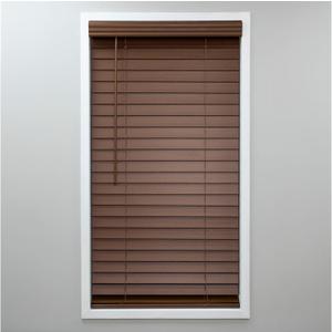 Eclipse 2in. Faux Wood Blinds, 29"W x 48"L in Dark Oak - Cordless Window Blinds, Certified Safe for Children & Pets, Light Filtering, Wand Tilt and Smooth Easy Operation, Window Shades for Home