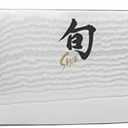 Shun Classic Blonde 6" Utility Knife, Handcrafted Japanese Kitchen Knife, VG-MAX Core with Damascus Stainless Steel Cladding, Pakkawood Handle, Precision and Sharpness for Professional and Home Chefs