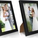 PECULA 2 Pack 4x6 Black Picture Frame for Wall and Tabletop Display, Photo Picture Frame with Clear Display