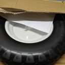 4.80/4.00-8" Wheelbarrow Tire, 16" Flat-Free Solid Tire and Wheel, 3-6" Centered Hub, 5/8" & 3/4" Bearing, For Broadcast Spreader Garden Wagon Cart Trolley Dolly (1 Pack)