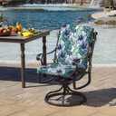 Arden Foam Patio Dining Outdoor Chair Cushions, 20 x 44, Premium High-Density Foam, Never Flattens, Weather-Proof for Outdoor Chairs, Salome Tropical, 1 Pack