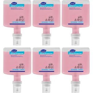 Diversey 100907877 Soft Care All Purpose Foam, Commercial Liquid Hand Soap & Hair & Body Wash, For IntelliCare dispenser, Citrus Scent, 1.3-Liter (Pack of 6)