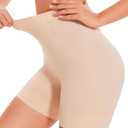 BESTENA Shapewear Shorts,Mid-Waist Body Shaper Shorts,Womens Shapewear Tummy Control,Seamless Shapewear for Under Dresses (Large, 1x-nude)