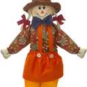 33'' Standing Scarecrow, Backyard Expressions Fall Decor Stuffed Legs Arms Scarecrows for Thanksgiving 85cm Girl Scarecrow