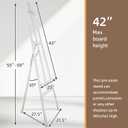 Falling in Art Easel Stand for Painting, Adjustable Wooden Easels for Painting Canvas Up to 42", Folding Art Easel for Drawing, Wedding Sign and Poster, Suitable for Kids and Adults(White)