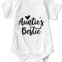 listery Aunties Bestie Baby Clothes Aunties Bestie Bodysuit I Love My Auntie Baby Clothes Aunt Newborn