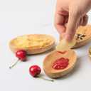 Mini Serving Dishes, Bamboo Small Appetizer Plates for Desserts/Charcuterie/Snacks, Dipping Sauce Bowls Set for Condiments/Spice/Tomato Sauce, Mini Sushi Plates, 1 oz 6 Pcs