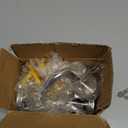 SOUJAP 6 Pack Curved Handrail Brackets, Stainless Steel Staircase Brackets, Heavy Duty Wall Mounted Stair Holder With Screws for Wood, Guardrails, Railing (60 80 MM)