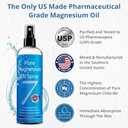 Seven Minerals Pure Magnesium Oil Spray, Big 12oz, USP Grade, Extra Strength, for Feet, Sleep, Muscle Pain & Cramps - Mined in The USA
