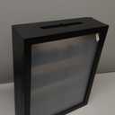 Ticket Shadow Box 8x10 Top Loading Display Case Frame with Slot on Top, Customizable DIY Sweet Gift, Movie Travel Sporting Events Concert Ticket Stubs Drink Beer Caps- Memory Box (Black)