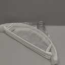 Non-Slip Rubber Coated Metal Hangers No Shoulder Bump, Set of 5/10 Heavy Duty Contour Sweater Hangers for Shirts Coats Dresses or Suits, Rust-Free Closet Clothes Organizer, 16.5, White