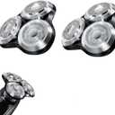 New Upgrade SH90 Replacement Shaver Heads Compatible with Philips Norelco Series 9000 (S9000) Shavers Replacement Heads (SILVER(2pcs))