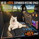 Dog Car Seat Cover for Back Seat Hard Bottom,Truck Rear Seat Extender | For Trucks/SUV, Supported Platform, Back Seat Extender & Dog Hammock for 2-4 Large Dogs,Waterproof Seat Protector,XL Size
