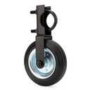 Gate Helper Wheel for Supporting Metal Swing Gates with 1-5/8" Thru 2" Gate Frames, 6" Gate Support Wheel Prevent Gate from Dragging for Chain Link Fence, Black
