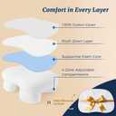 Side Sleeper Pillow with Arm Holes, Ergonomic Arm Tunnel for Shoulder Pain Relief, Adjustable Height Neck Pillow for Adults, Plush Down & Foam for Comfortable Sleep, 1PC Pillowcase, 18"X27"